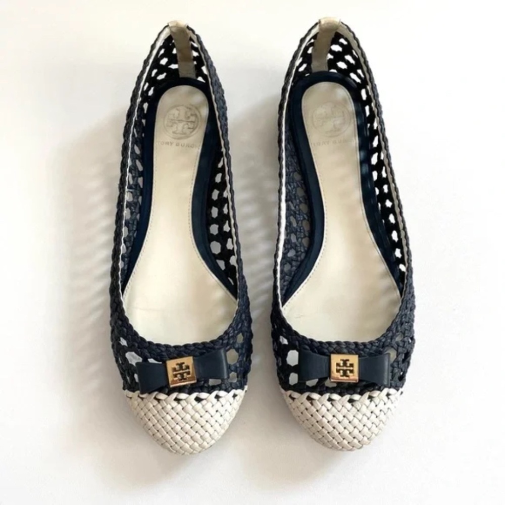 Tory Burch Navy Bow tie Flats